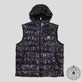 Moncler Hooded Puffer Vest in Navy Blue